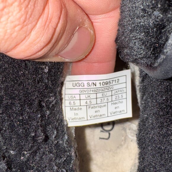 UGG Birch 1095712 Lace-Up Ankle Waterproof Women’s Boot Size 6.5 Black Ugg Boots - Picture 7 of 10